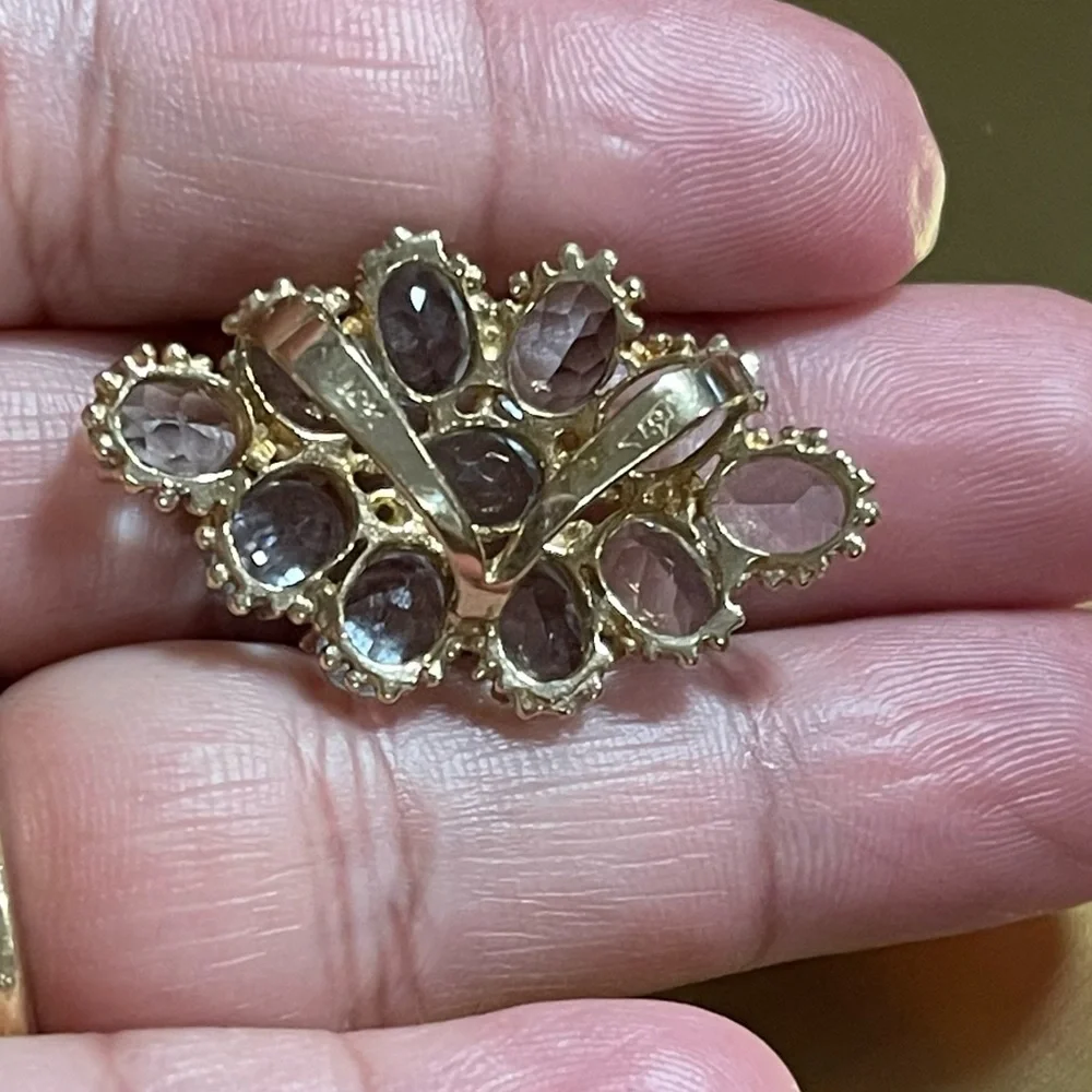 10k vintage topaz enhancer - Picture 5 of 5